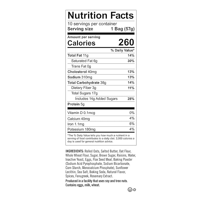 Munchkin® Milkmakers® Lactation Cookie Bites Oatmeal Raisin 10 Ct (Contains Fenugreek)