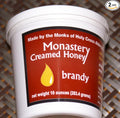 Monastery Brandy Creamed Honey - Pure Raw Whipped Virginia Honey with Brandy (2 Pack - 10oz per container)