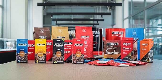 Aiello Caffe Italian Espresso Coffee Beans 2.2 LB Bag Medium Whole Bean Coffee Freshly Roasted and Blended in Southern Italy Intenso