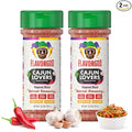 Flavor God 2 Bottles Cajun Lovers Seasoning Mix Natural Healthy Spice Blend For Grilling Chicken Beef Seafood Vegetables Salad Tacos &amp Pizza Kosher Gluten &amp Dairy Free Vegan Keto Frien