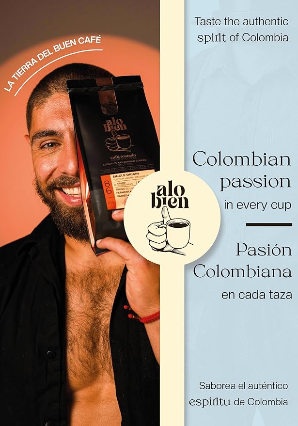 Alo Bien Specialty Coffee (Whole Bean) 1 LB. - Café Especial Colombiano Tostado By Beta Mejía