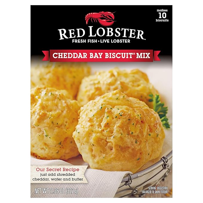 Red Lobster Cheddar Bay Biscuit Mix Garlic Herb Seasoning Included Cheddar Biscuit Mix 11.36 Oz Box (Pack of 12)