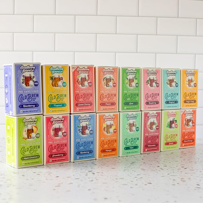 Southern Breeze Cold Brew Sweet Tea BUILD YOUR OWN BUNDLE Choose four or More Flavors Iced Tea with Black Tea 20 Tea Bags (Minimum 4 Selections &amp Maximum 12 Selections)