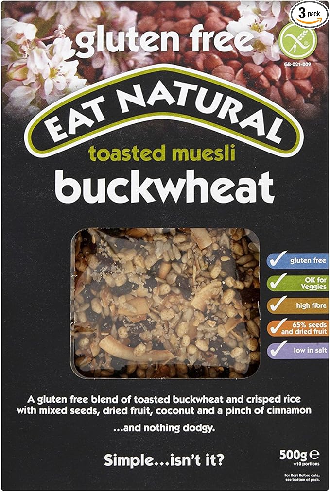 Eat Natural Buckwheat Toasted Muesli 500 g (Pack of 3)