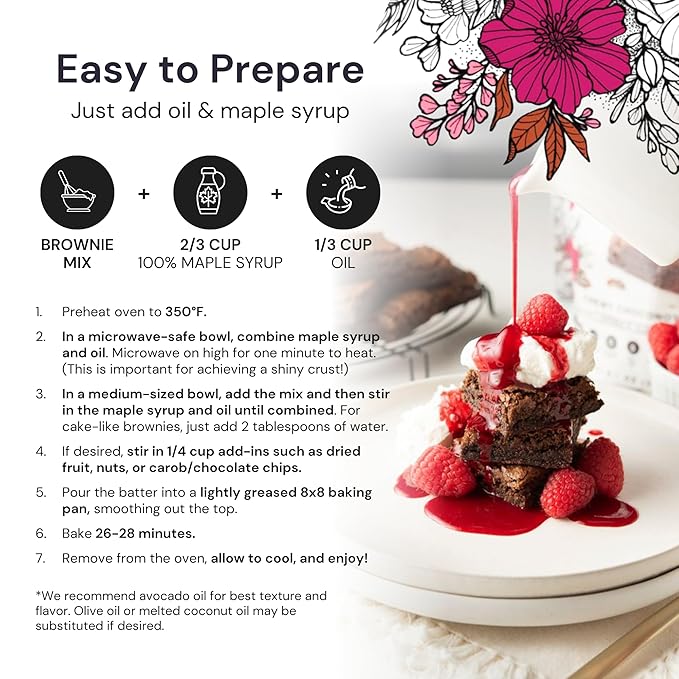 Sweet Treats Duo - Chewy Choconot Brownie Mix 8.1 Oz Pack and Sugar Cookie Mix 8.2 Oz Pack Allergy-Friendly Baking Mix Grain-Free No Dairy Nuts Gluten Dairy - For Paleo &amp AIP Diets