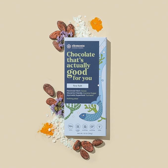 Elements Truffles Dark Chocolate Bar Combo Pack of 9 | Ayurvedic Vegan &amp Gluten Free | No Refined Sugar &amp Artificial Flavours | Enriched with Cocoa &amp Coconut Sugar