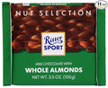 Ritter Sport Milk Chocolate With Whole Almonds Bar All Natural 3.5 Ounces (Pack Of 11)