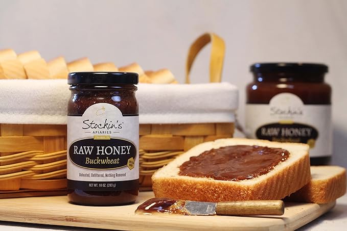 Stockin's Apiaries Raw Buckwheat Honey Unheated Unfiltered &amp Nutritious 35.2 Oz.