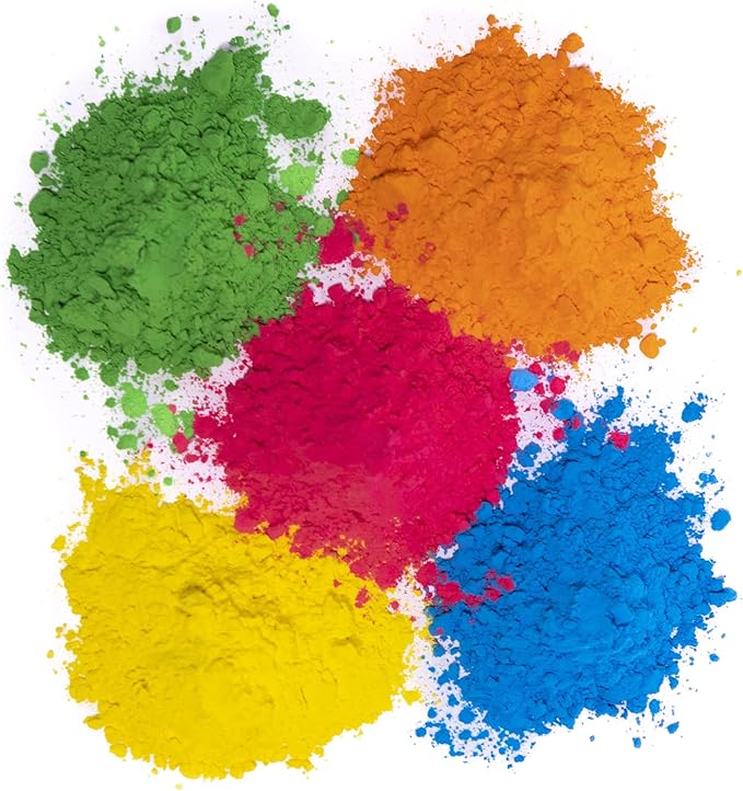 Kulture Khazana Holi Color Powder Bulk 100 Pack (100g Each 8 Bright Colors) – Non Toxic Gulal for Festival of Colors College &amp School Events Color Run &amp Large Spring Celebrations