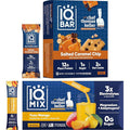 IQMIX &amp IQBAR x Chef Thomas Keller - Brain &amp Body Hydration + Protein Bar Bundle - Yuzu Mango + Salted Caramel Chip - Electrolyte Drink Mix (20ct) + Vegan Protein Bars (12ct)