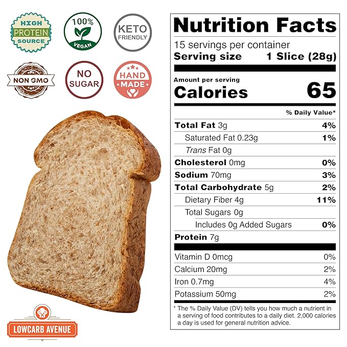 Dr. B's Multigrain Bread | 1g Net Carbs &amp 7g Protein | Low Calorie Vegan Sugar Free | Fresh Sliced Keto &amp Low Carb Bread Loaf (6 Pack (16 oz) Variety)