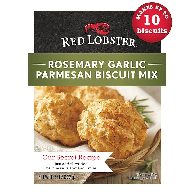 Red Lobster Rosemary Garlic Parmesan Biscuit Mix Rosemary Garlic Herb Seasoning Included 11.36 Oz Box (Pack of 12)