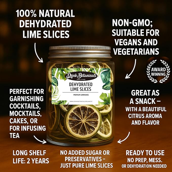Dried Orange Slices (150G) &amp Dried Lime Slices (140G) Bundle Pack 100% Natural No Added Sugars | Cocktails Wreath Making Tea Cakes Garnish Decoration