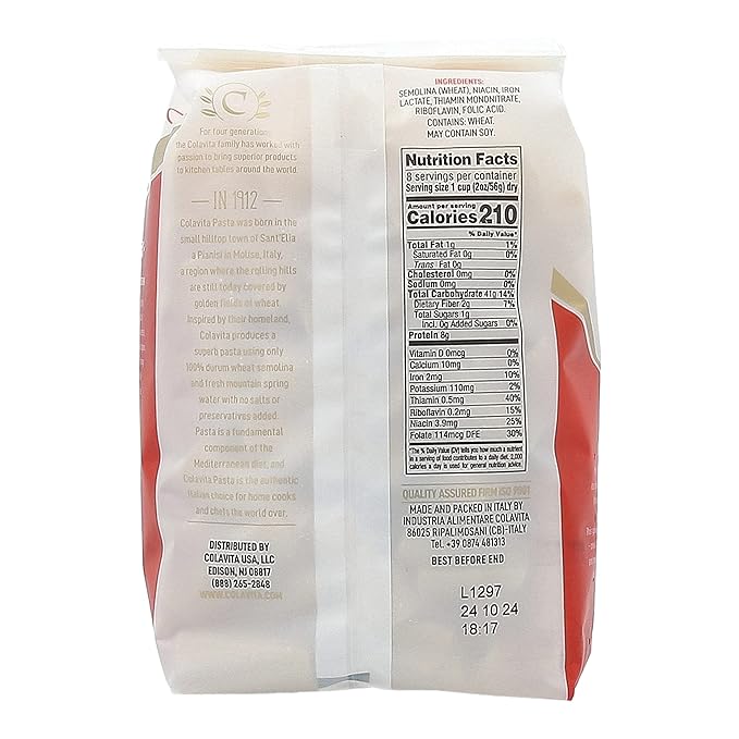 Colavita Pasta - Rigatoni 1 Pound - Pack of 20