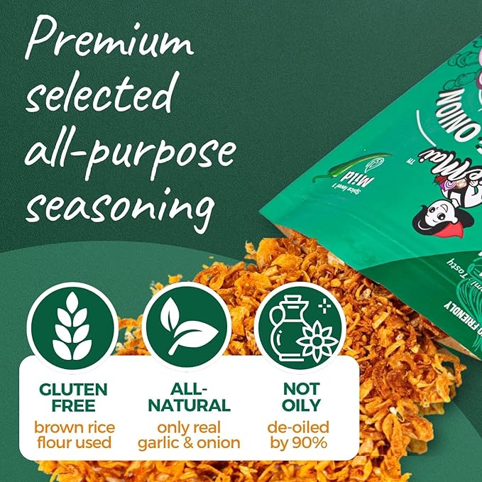 MaeMai MILD Spice - Non-Oily Chili Crisp Topper Rice Seasoning Ramen Topper Furikake | Umami Onion &amp Garlic Flakes | 2.65oz (75g)