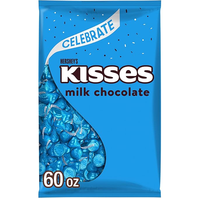 HERSHEY'S KISSES Milk Chocolate Candy Bulk Bag Great Holiday Candy and Stocking Stuffers 60 oz