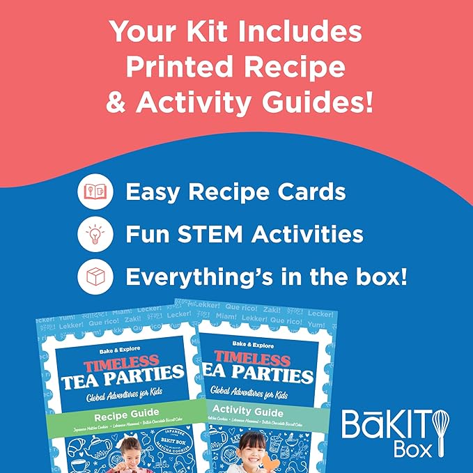 BāKIT Box Japanese Matcha Cookie Kit for Kids – Learn About Japan + Make Cookies – Includes Printed Recipe &amp Activity Guides – Educational Baking Gift