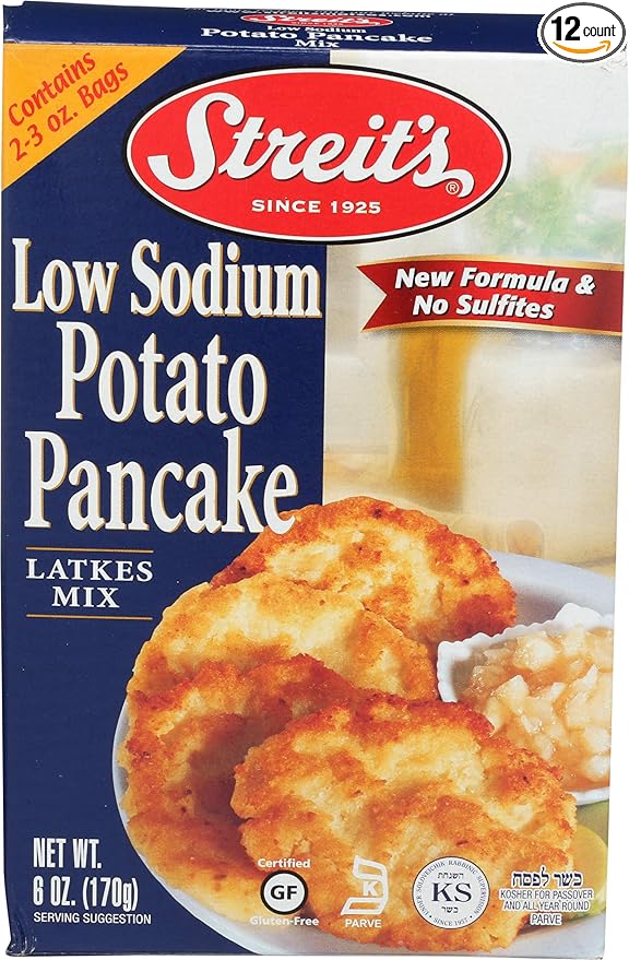 Streit's No-Salt Potato Pancake 6.0-Ounce Units (Pack of 12)