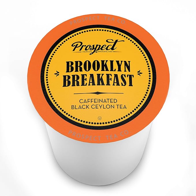 Prospect Tea Co. Black Ceylon Tea Pods Compatible with K Cup Brewers Including 2.0 Brooklyn breakfast 40 count