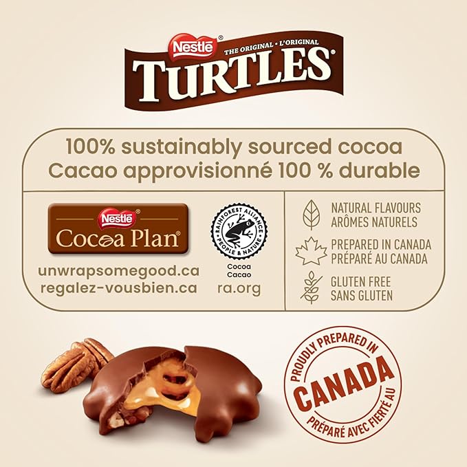 Nestle the Original Turtles 100% Pecan 350g/12.34oz Box {Imported from Canada}