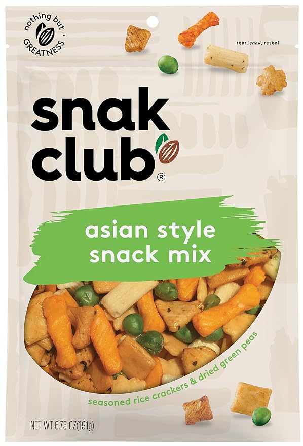 Snak Club Asian Style Snack Mix 6.75 Ounce (Pack of 6)