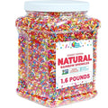 A Great Surprise Dye-Free Rainbow Sprinkles – 1.6 Pounds - Natural Vegan Baking Toppings with No Artificial Dyes or Flavors – Non-GMO Jimmies for Cookies Cakes Ice Cream &amp Cupcakes