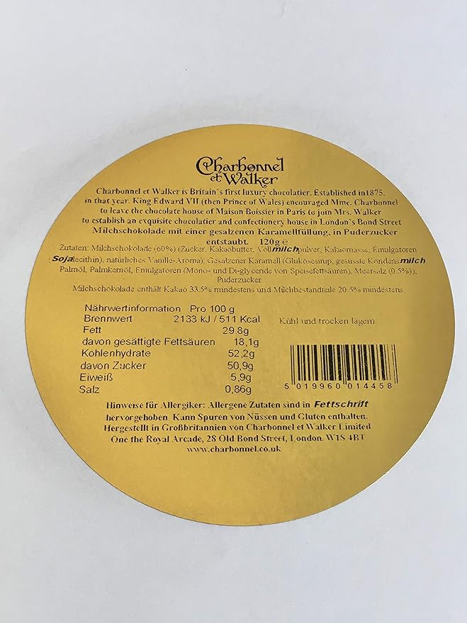 Charbonnel et Walker Milk Sea Salt Caramel Truffles 4.2 Ounce