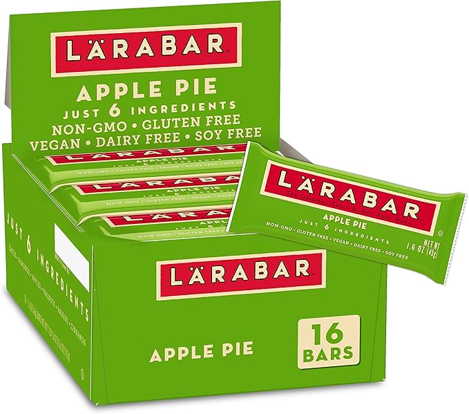 Larabar Apple Pie Gluten Free Vegan Fruit &amp Nut Bar 1.6 oz Bars 16 Ct