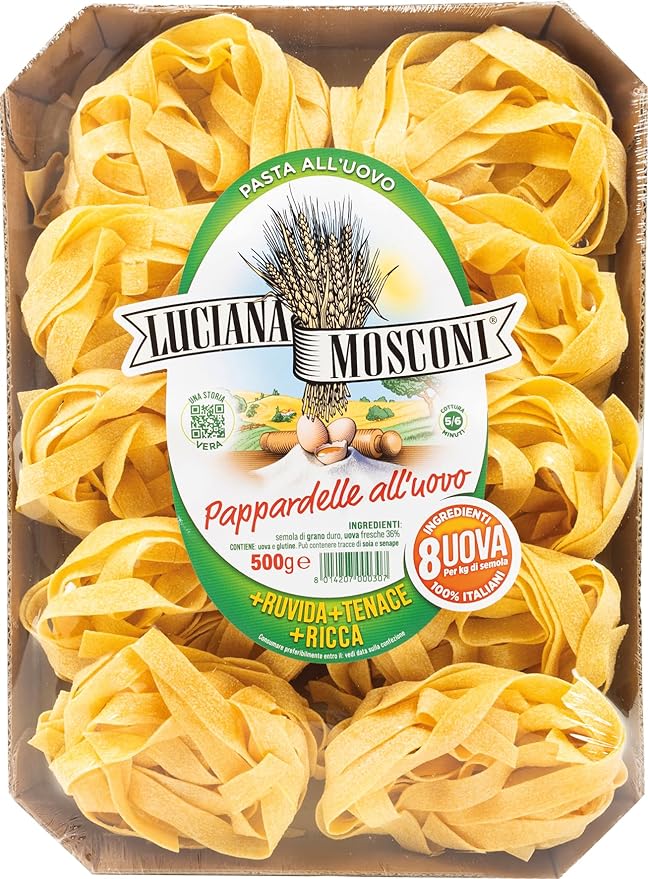 Luciana Mosconi Egg Pappardelle Pasta 500gm 17.64oz