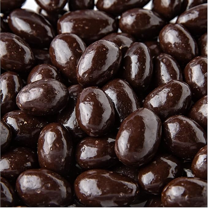 Dark Chocolate Covered Almonds 2-Pound Bag | Bulk Chocolate Covered Nuts | Coated Roasted Almonds for Party Favors Gifting Office Candy Jars &amp Snack Stations