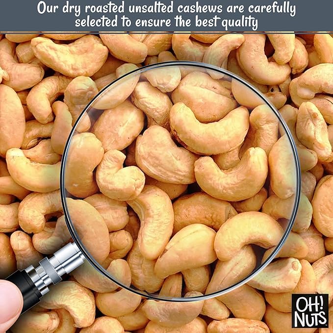 Oh! Nuts Cashews Raw Individual Nut Snacks for On-the-Go - 12 Convenient Nut Snacks for School - Bulk Nuts Variety - Individual Packs (1.5 oz Each)