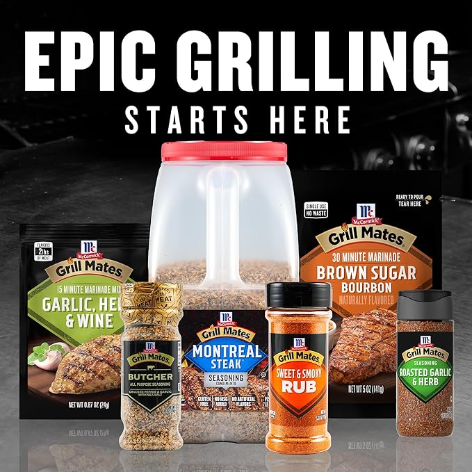McCormick Grill Mates Montreal Steak Seasoning 7 lb - One 7 Pound Container Montreal Steak Rub Seasoning Ideal for Steaks Ribs Burgers and Vegetables for a Zesty Flavor