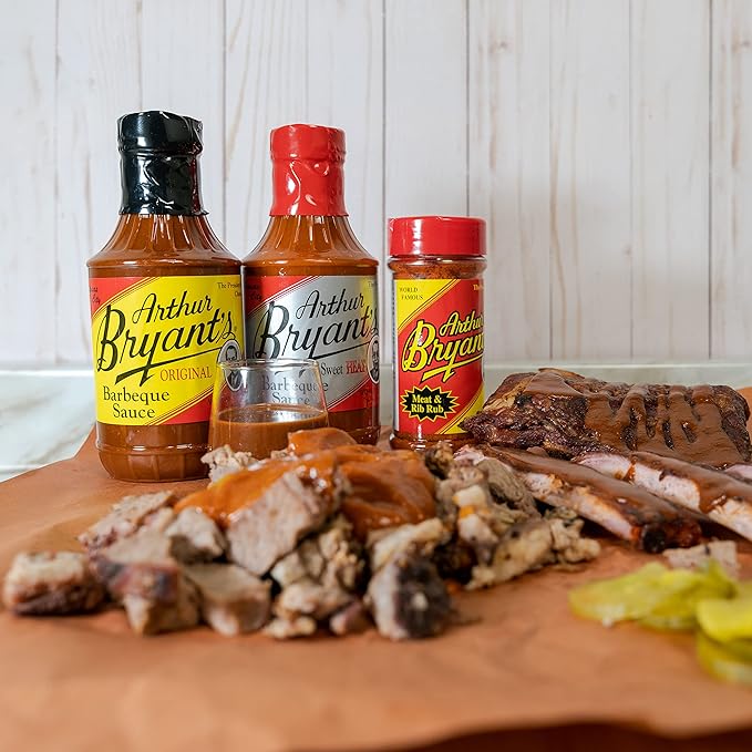 Arthur Bryants BBQ Sauce (Variety) — Original Rich &amp Spicy and Sweet Heat BBQ Sauce Natural Pack — Best BBQ Sauce for BBQ Lovers (18 Oz Pack of 3)