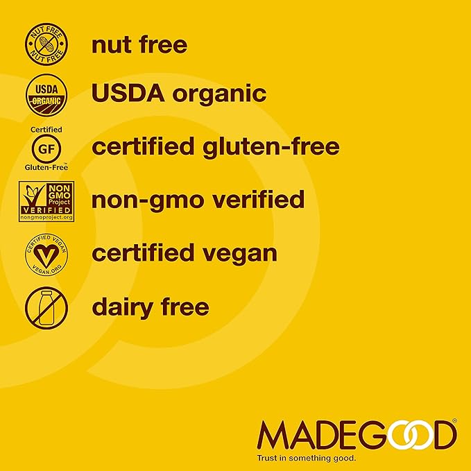 MadeGood Chocolate Banana Granola Minis 6 Pouches (3.5oz/Each) Wholesome and Delicious Bite-Sized Snacks Organic Made with Allergy Friendly Ingredients Ideal for School Safe Lunches and Snacks