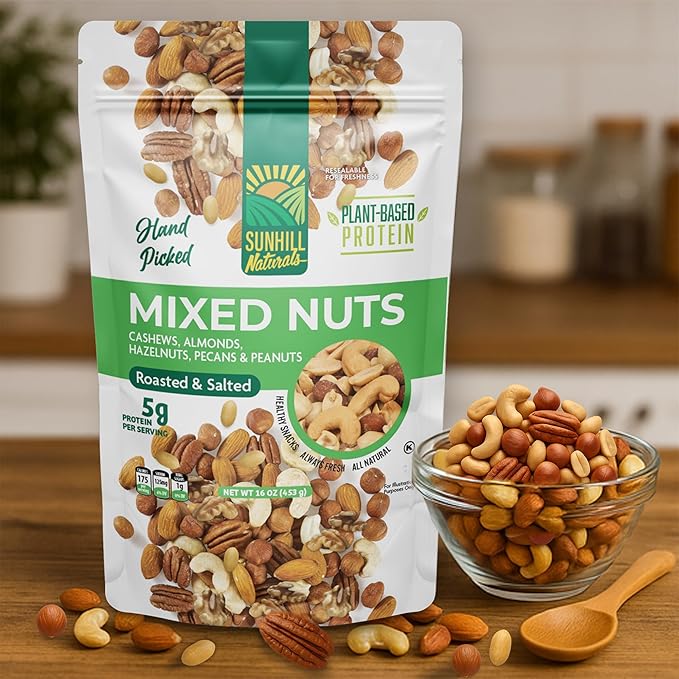 Sunhill Naturals Crystalized Ginger Slices &amp Deluxe Mixed Nuts