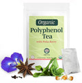 Jade Tea - Organic Polyphenol Tea - Peppermint Leaf Star Anise Clove &amp Butterfly Pea Flower - Antioxidant Rich for Inflammation Support - Poha Berry Flavor - 25 Count (Pack of 1) - Made In USA
