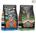 Bones Coffee Company French Vanilla Creamy Vanilla and Highland Grog Butterscotch Caramel Flavored Coffee Medium Roast Low Acid Arabica Beans 12 Oz Ground