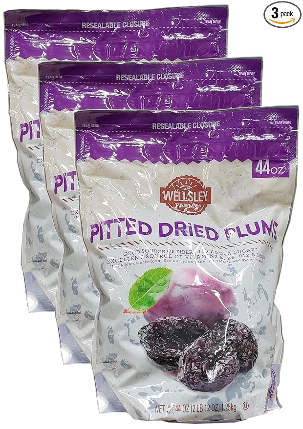 Wellsley Farms Gourmet Dried California Plums 44 Oz. () (Pack of 3)