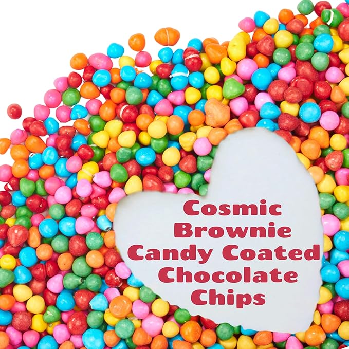 Rainbow Candy Coated Chocolate Chips | 1.5 lbs Cosmic Brownie Sprinkles | Mini Chocolate Baking Chips for Ice Cream &amp Cake Decorating | Kosher Nut Free Non GMO Vegan &amp Gluten Free | Stern’s Ba