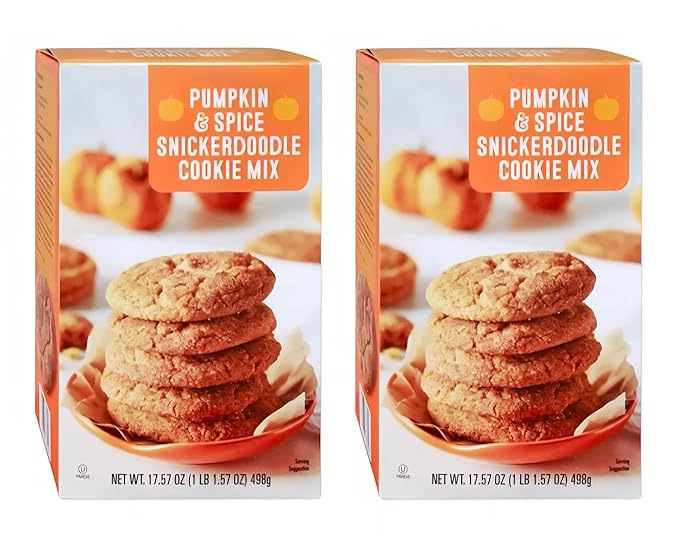 Pumpkin Spice Snickerdoodle Cookie Mix Fall Flavor 17.57 oz each Pack of 2