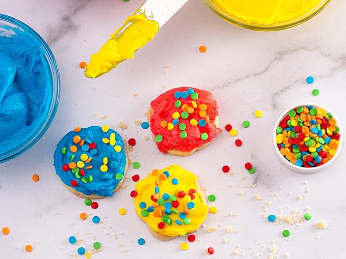 Rainbow Confetti Sprinkles - 1.7 LB Bulk - Birthday Confetti - Carnival Sprinkles - Primary Colored Sprinkles - Edible Confetti - Confetti Toppings