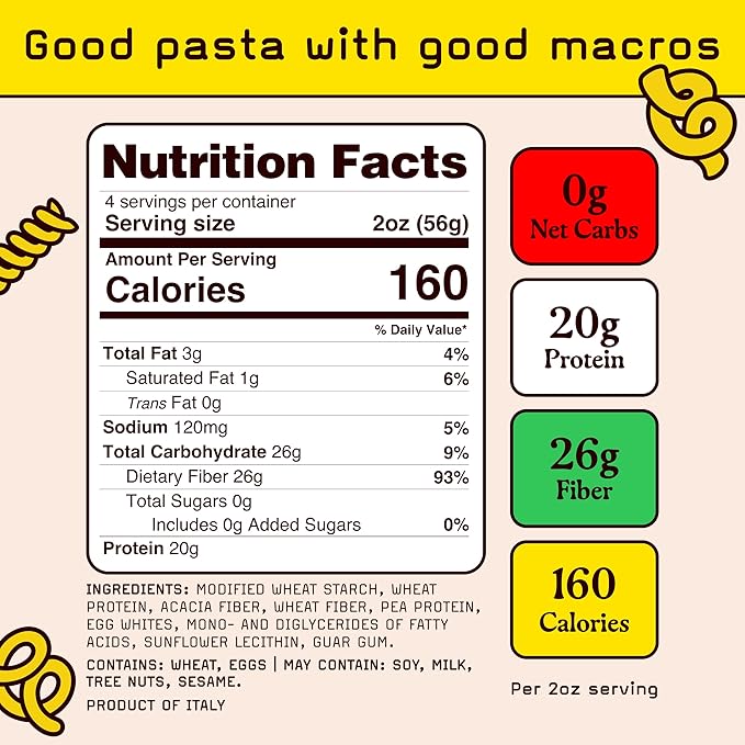 Pete's Pasta Spaghetti Noodles | 20g Protein No Carb Pasta | Keto Carb Free Pasta | Healthy Zero Carb Italian Pasta From Italy | 3-Pack 8oz