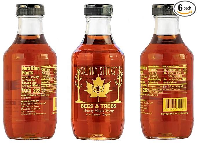 Generic S.kinny Sticks Maple Honey Blend Syrup 16 Fluid Ounces (Pack of 6)