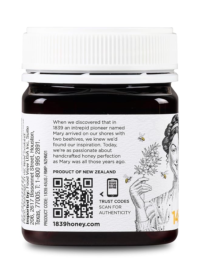 1839 Triple-Churned™ Raw Mānuka Honey UMF 20+ | MGO 850+ | Silky Texture | 100% New Zealand Origin | 250g