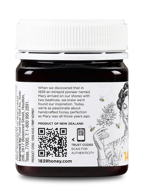 1839 Triple-Churned™ Raw Mānuka Honey UMF 20+ | MGO 850+ | Silky Texture | 100% New Zealand Origin | 250g