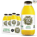 Just Ice Tea Organic Iced Tea 16 Fl Oz Glass Bottles (Original Green Tea Pack of 12)
