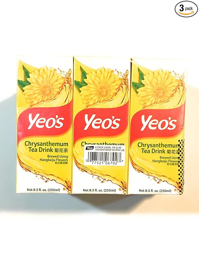 Yeos Chrysanthemum Tea Drink (6x8.5 Fl Oz)-3 Pack