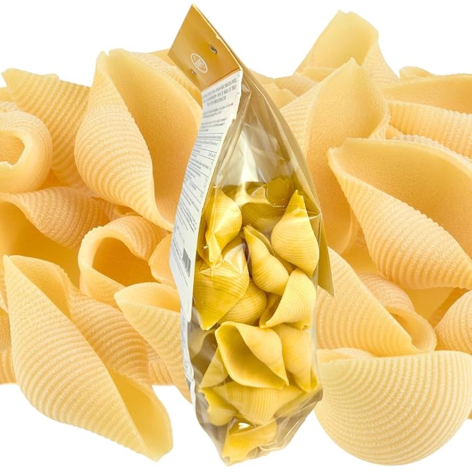 Pasta Pirro Conchiglioni 1.1 lb. (500g)(Pack of 2) Jumbo Pasta Shells for Stuffing - Conchiglie - Caccavella - Lumaconi - Similar to Cannelloni Tubes - Manicotti