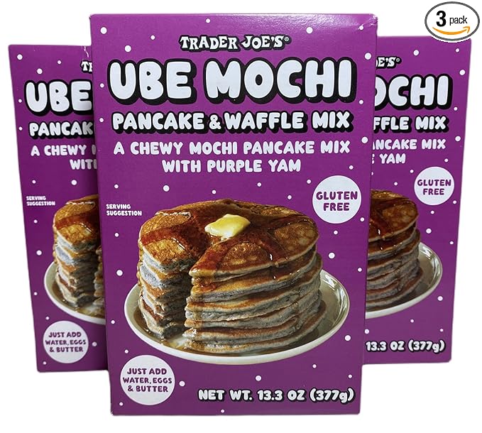 Trader Joe's Ube Mochi Pancake &amp Waffle Mix (Pack of 3)