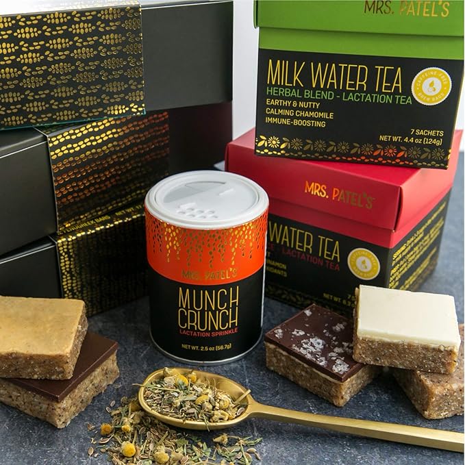 Mrs. Patel's Lactation Tea Chai Spice Blend Rich &amp Sweet For Breastfeeding and Pumping Moms Drink Iced or Hot Loose Leaf Caffeine Free Gluten Free Dairy Free Fenugreek Free (2 Pouches)